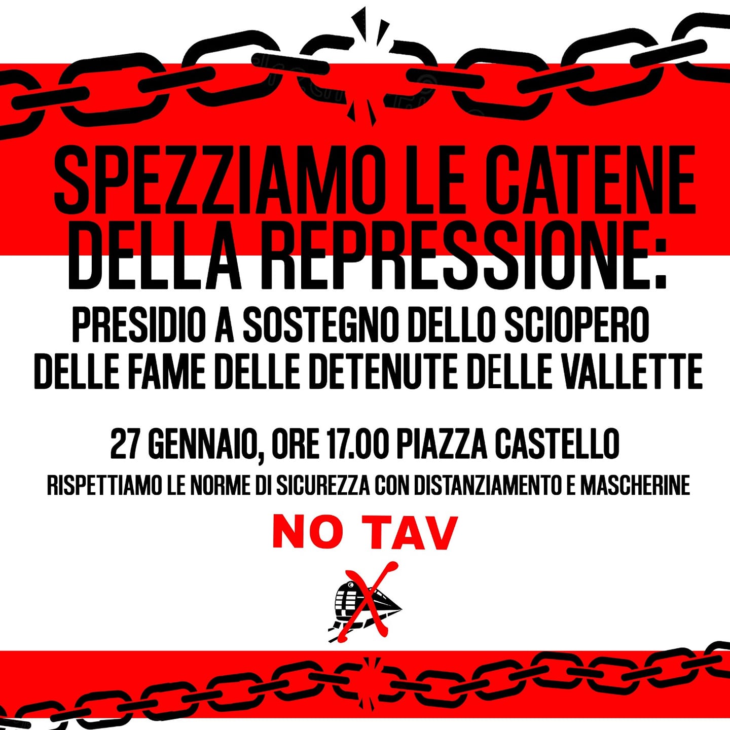 Torino: spezziamo le catene della repressione