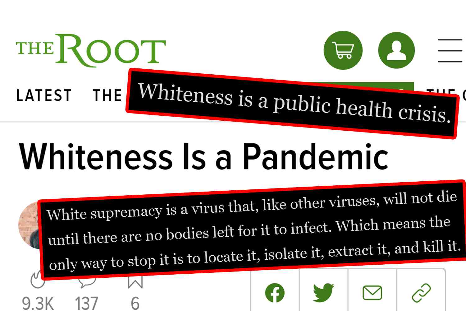 The Root: “La razza bianca e’ una pandemia” – L’unico modo di fermarla e’ isolarla e ucciderla