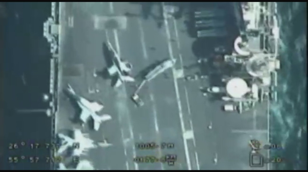 I droni dell’IRGC catturano filmati straordinariamente precisi della portaerei statunitense