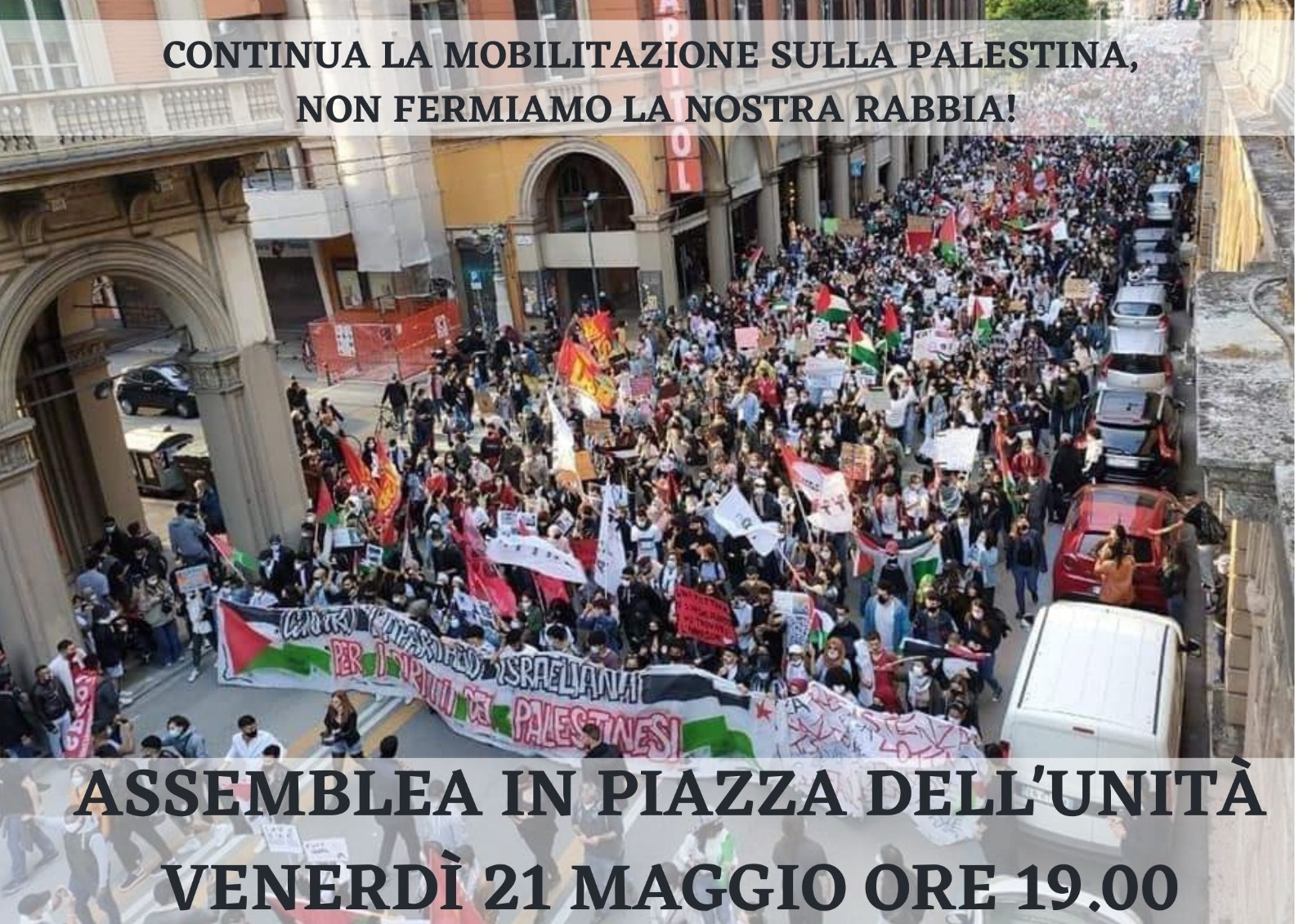 Bologna: continua la mobilitazione per la Palestina