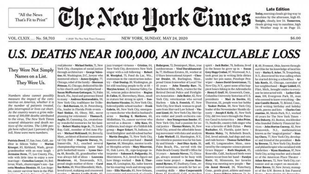 Il New York Times afferma ora che la Covid sarà per sempre