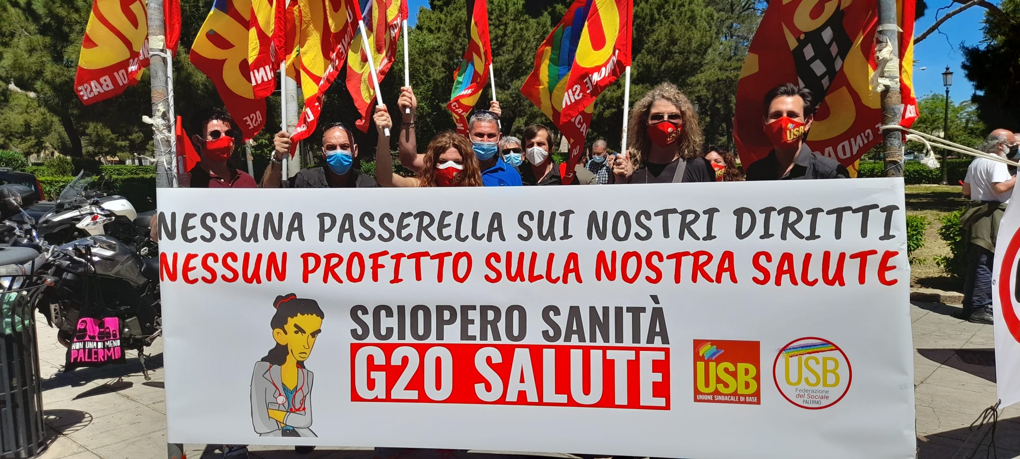 Palermo. Presidio regionale per lo sciopero nazionale USB comparto sanità