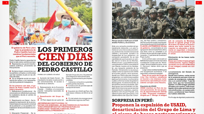 Perù, Castillo vuole espellere USAID e chiudere le basi USA entro i primi cento giorni di governo