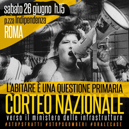 L’abitazione è un diritto inalienabile. Sabato la manifestazione nazionale a Roma