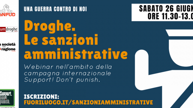[LIVE] Alle 11,30: sanzioni amministrative, il giogo del proibizionismo