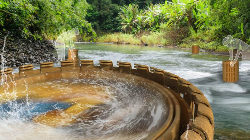 Bamboo Washing Machine, una lavatrice “fluviale” industriale in bambù