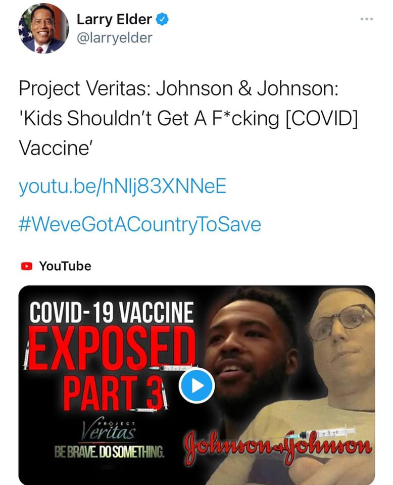 “E` un fott*** bambino”: funzionario della Johnson & Johnson afferma che i bambini non dovrebbero farsi vaccinare poiche` le “ripercussioni sono sconosciute”
