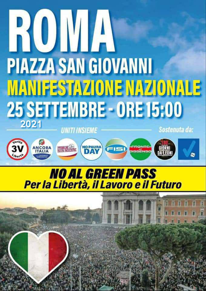La grande manifestazione del 25 settembre a Roma