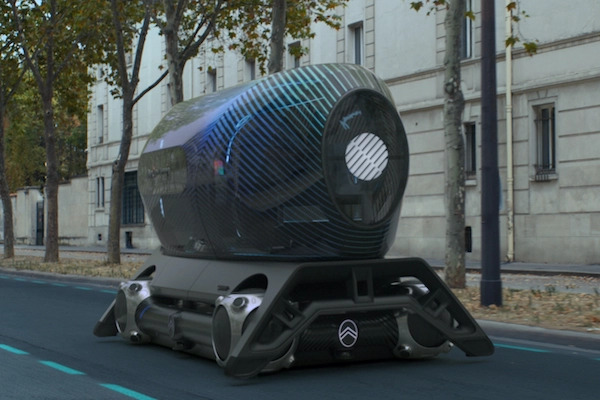 Citroën immagina lo “skate” per il rideshare: tra cabine e “ruote” sferiche