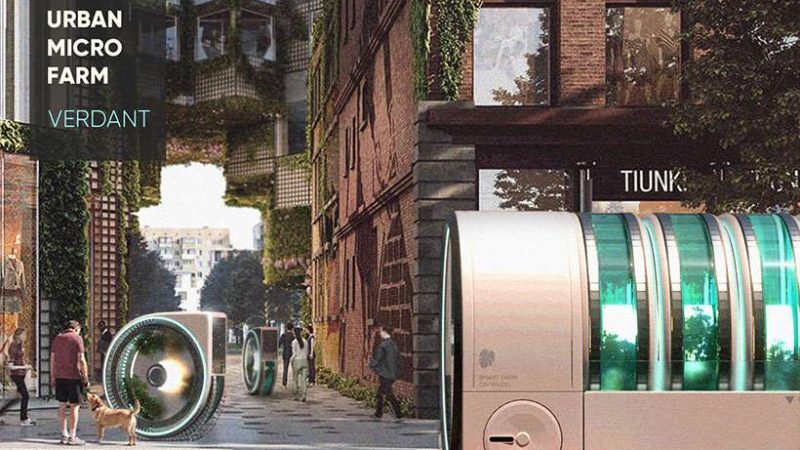 Verdant, fattoria urbana autonoma che si sposta mentre coltiva il cibo