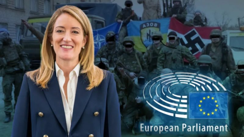 Il Parlamento Europeo abbraccia il criminale di guerra Zelenskyy