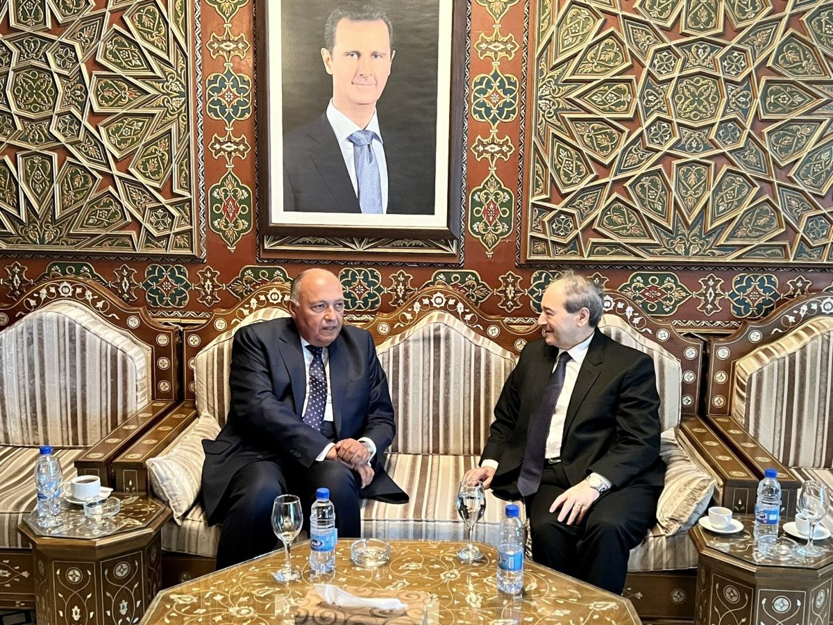 Il presidente al-Assad riceve a Damasco il ministro degli Esteri egiziano