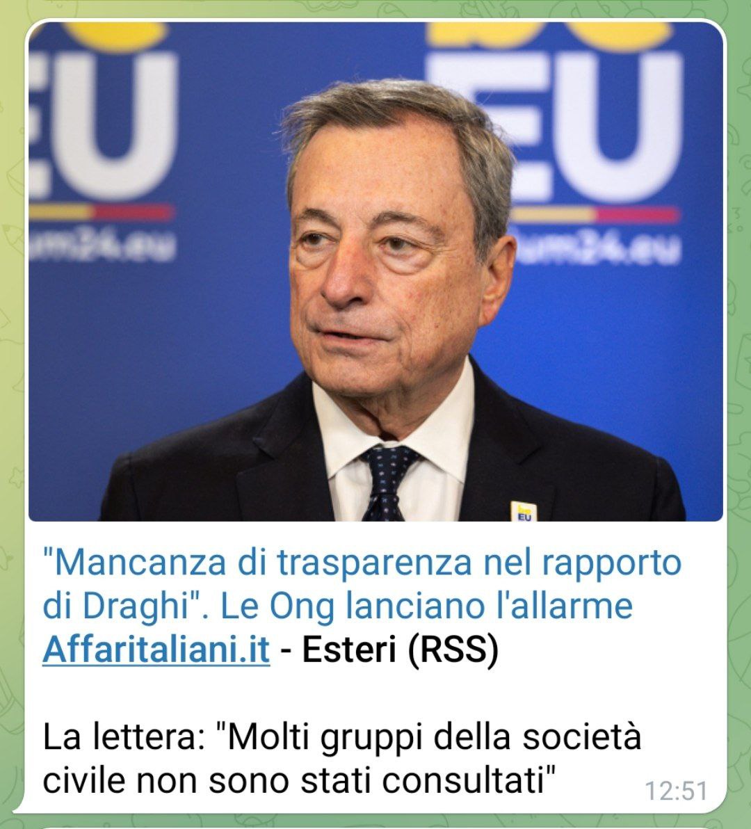 Movisol: Ong criticano Draghi per non averle consultate. Cosa ci nascondono?