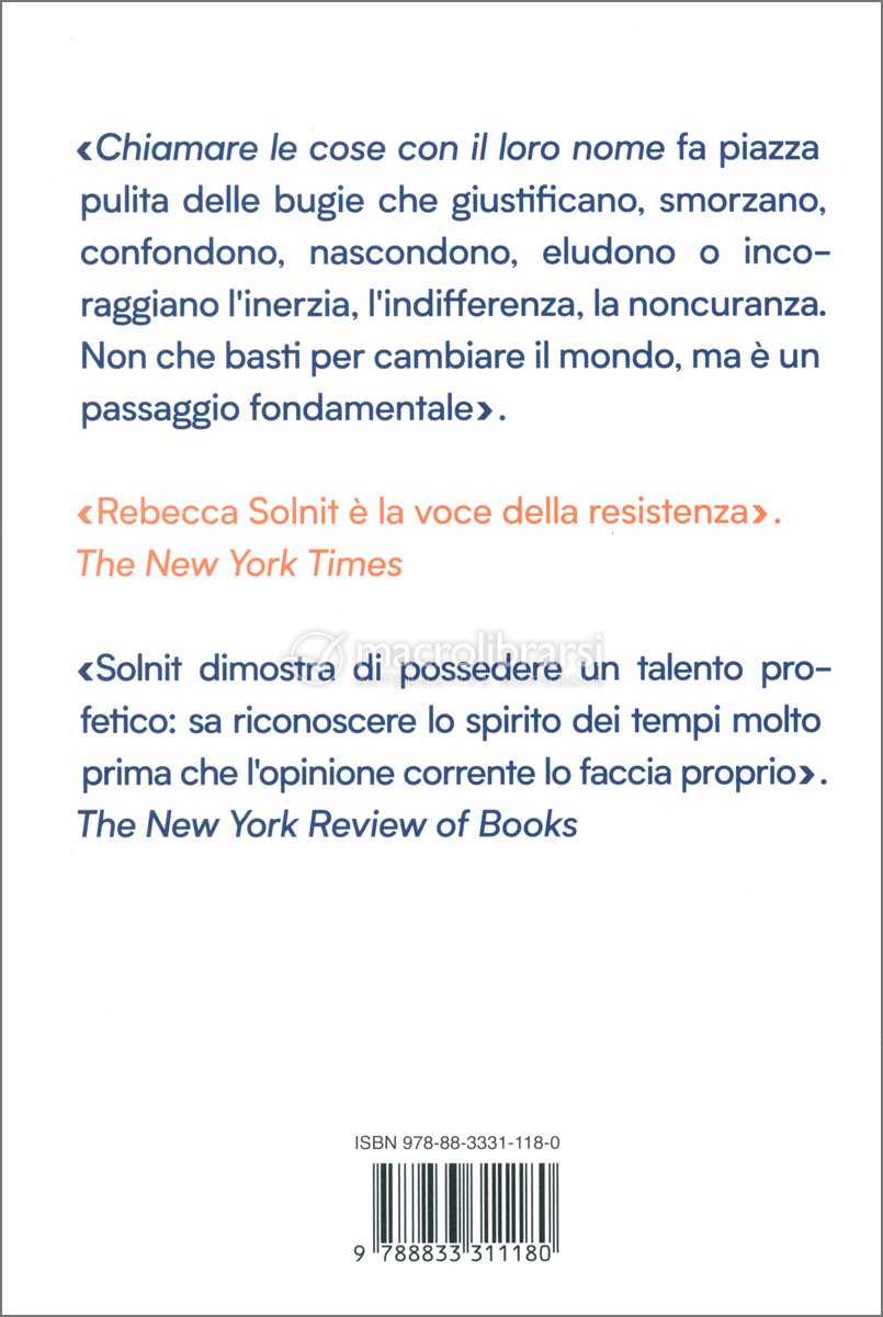 Chiamare le cose con il loro nome